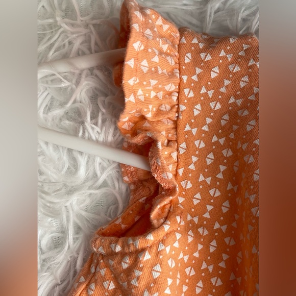 BABY GIRL ORANGE AND WHITE ROMPER | 9 MONTHS - Picture 7 of 7